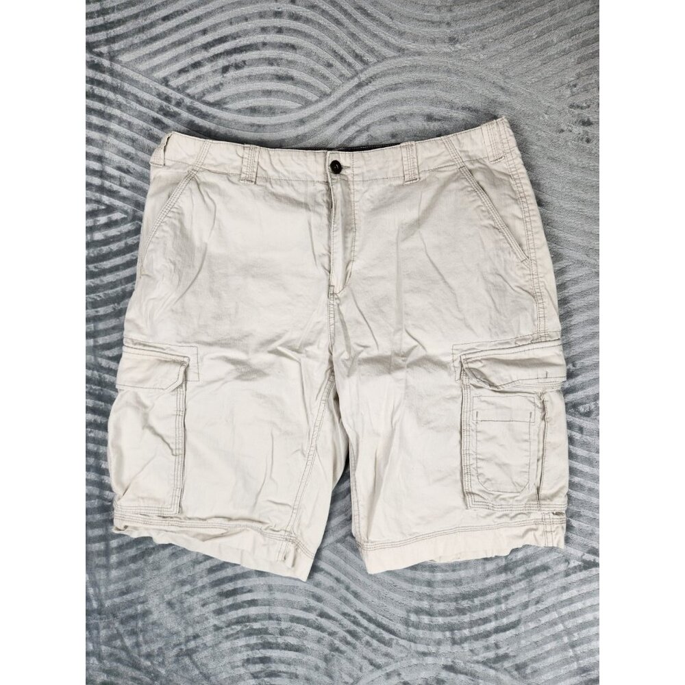 B.C. Clothing Original Cargo Shorts Men's Size 36 Cream/Beige Outdoors Hiking